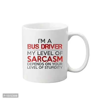 Creative Dons I'm Bus Driver Printed White Ceramic Coffee Mug Tea Cups 350ml