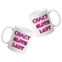 Creative Dons Crazy Sloth Lady Printed White Ceramic Coffee Mug Tea Cups 350ml-thumb1