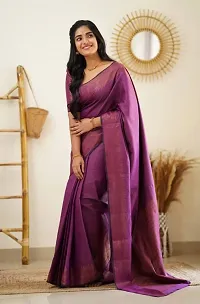 Soft Lichi Silk Saree Beautiful Jacquard Rich Pallu Design Work Zari Woven Saree With Blouse Piece-thumb2