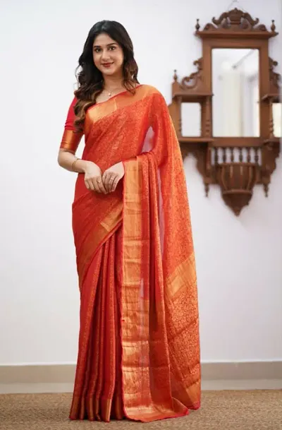 Elegant Art Silk Saree without Blouse piece For Women