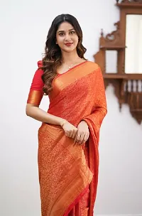 Classic Art Silk Jacquard Saree with Blouse piece-thumb4