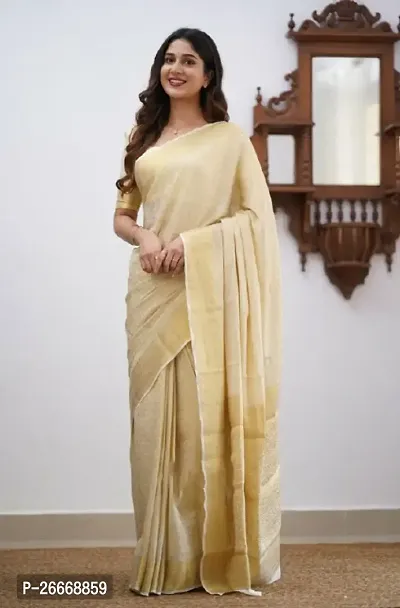 Classic Art Silk Jacquard Saree with Blouse piece-thumb0