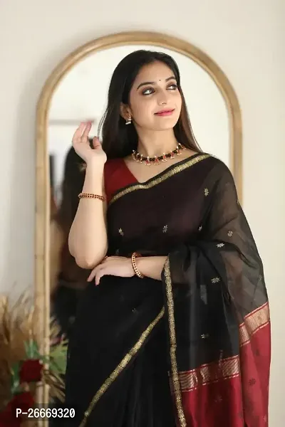 Classic Art Silk Saree with Blouse piece for Women-thumb5