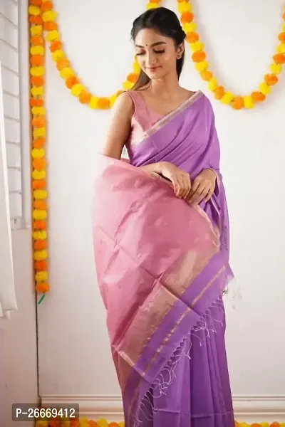 Classic Art Silk Saree with Blouse piece for Women-thumb2