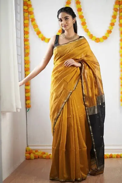 Stylish Fancy Designer Banarasi Silk Saree With Blouse Piece For Women