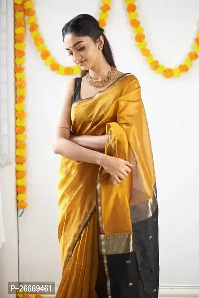 Classic Art Silk Saree with Blouse piece for Women-thumb2