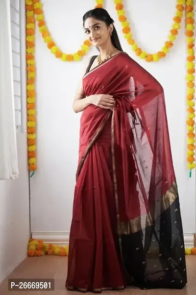 Classic Art Silk Saree with Blouse piece for Women-thumb0