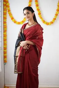 Classic Art Silk Saree with Blouse piece for Women-thumb3