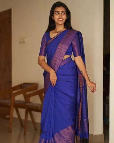  Art Silk Saree with Blouse piece 