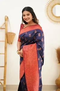 Classic Art Silk Jacquard Saree with Blouse piece-thumb4