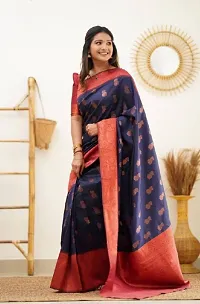 Classic Art Silk Jacquard Saree with Blouse piece-thumb2