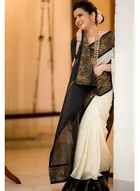 Classic Art Silk Jacquard Saree with Blouse piece-thumb1