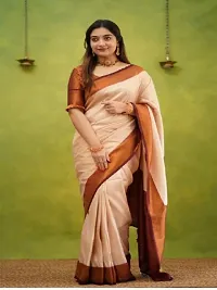 Classic Art Silk Jacquard Saree with Blouse piece-thumb3