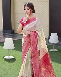 Classic Art Silk Jacquard Saree with Blouse piece-thumb3