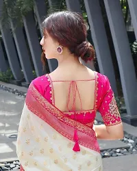 Classic Art Silk Jacquard Saree with Blouse piece-thumb2