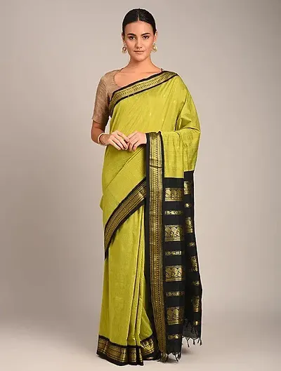 Must Have Art Silk Saree with Blouse piece 