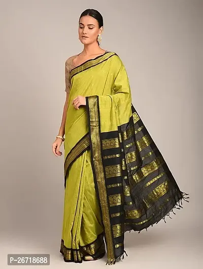 Soft Lichi Silk Saree Beautiful Jacquard Rich Pallu Design Work Zari Woven Saree With Blouse Piece-thumb2