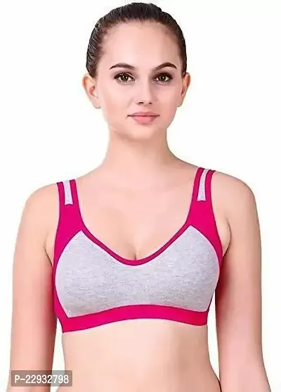 Stylish  Cotton Solid Bras For Women-thumb0