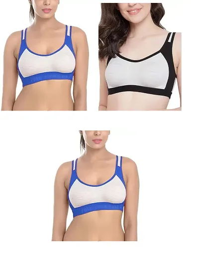 Stylish Solid Bras For Women Pack Of 3