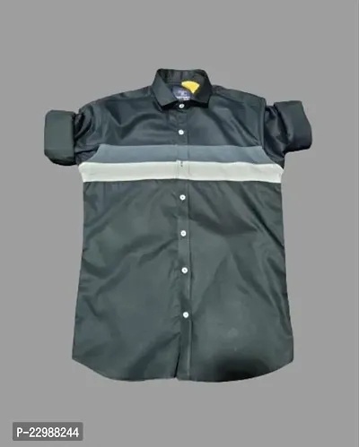 Elegant Cotton Green Long Sleeve Casual Shirt For Men-thumb0