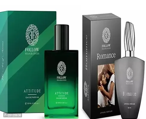 Classic Fragrances Attitude 100Ml And Romance 60Ml Luxury Perfume For Couple Gift