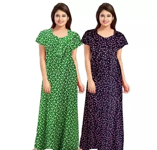 Dauina Nightdress For Women - Pack of 2