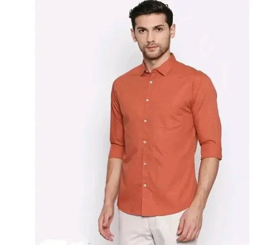 Stylish Regular Fit Solid Casual Shirt For Men