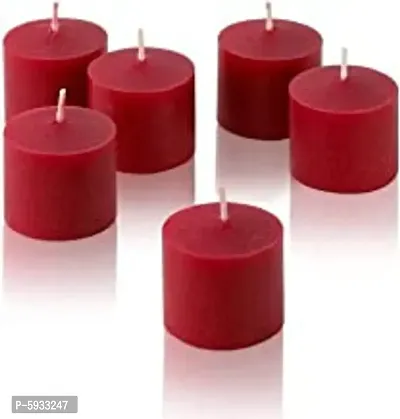 Home Fragrance Votive Candle Set Raspberry (Red, Set Of 6)