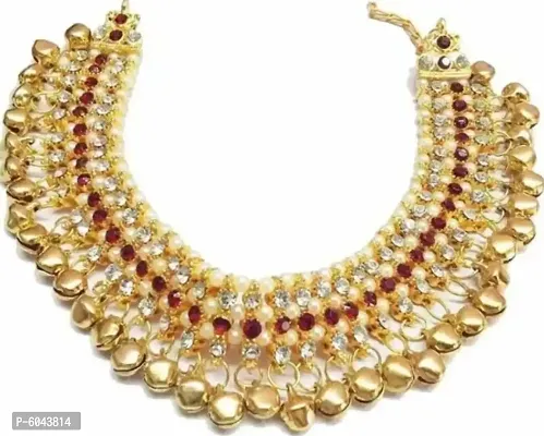 Traditional Brass Gold Plated Anklet For Women