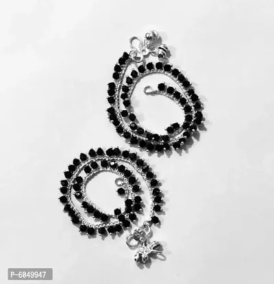 Beads Studded Silver Anklet for Women/Girls hellip;-thumb4
