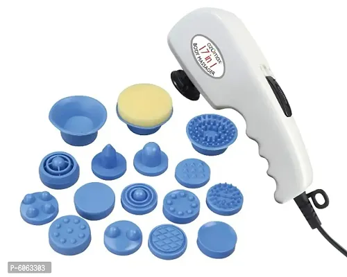 Ozomax BL-182-PR Pro Massage Apparatus with 17 Attachments (White)