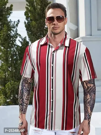 Stylish Men Lycra Blend Regular Fit Casual Shirt