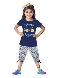 APN GIRLS WHITE FOLDING CAPRI SET (9-10 Years, PACK OF 5)-thumb2