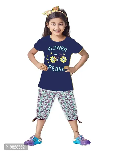 APN GIRLS WHITE FOLDING CAPRI SET (9-10 Years, PACK OF 5)-thumb3