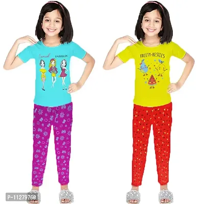 APN Girls Color PIJAYAMA Set (6-7 Years, Pack of 2)-thumb2