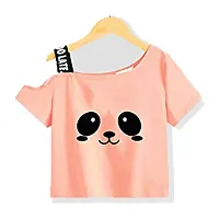 Girl's T-Shirt (CROP-01_Multicolor_10 Years-11 Years)-thumb3