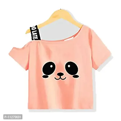 Girl's T-Shirt (CROP-01_Multicolor_10 Years-11 Years)-thumb4