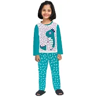 Classic Cotton Printed Top With Bottom Set For Girls , Pack of 3-thumb1