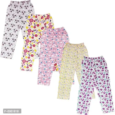 Classic Cotton Printed Trousers for Kids Girls, Pack of 5-thumb0