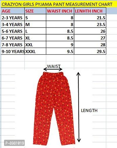Classic Cotton Printed Trousers for Kids Girls, Pack of 5-thumb5