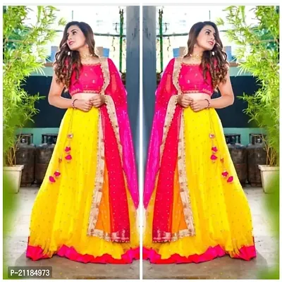 Classic Net Embroidered Lehenga Cholis for Women