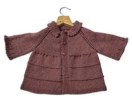 naughty baby Designer Sweater for New Born Baby Boys and Girls, Heavy Winter Infant Sweater, Baby Winter Sweater (Plum Purple)-thumb2