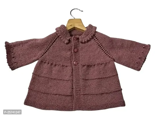 naughty baby Designer Sweater for New Born Baby Boys and Girls, Heavy Winter Infant Sweater, Baby Winter Sweater (Plum Purple)-thumb3