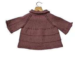naughty baby Designer Sweater for New Born Baby Boys and Girls, Heavy Winter Infant Sweater, Baby Winter Sweater (Plum Purple)-thumb1