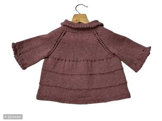 naughty baby Designer Sweater for New Born Baby Boys and Girls, Heavy Winter Infant Sweater, Baby Winter Sweater (Plum Purple)-thumb2