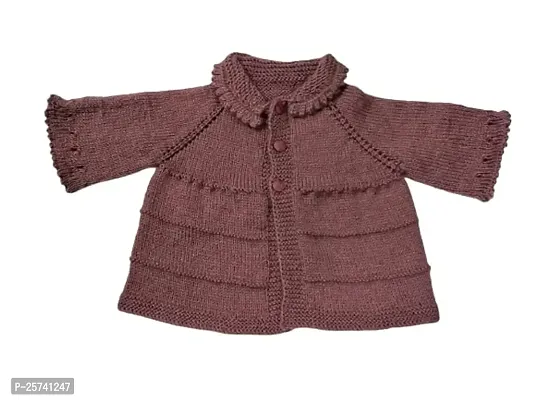 naughty baby Designer Sweater for New Born Baby Boys and Girls, Heavy Winter Infant Sweater, Baby Winter Sweater (Plum Purple)-thumb4