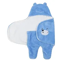 naughty baby Blanket Newborn Pack of Wearable Swaddle Wrapper for Baby Boys and Baby Girls, 0-6 Months Babies (Blue)-thumb1
