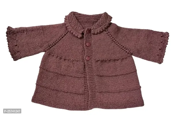 naughty baby Designer Sweater for New Born Baby Boys and Girls, Heavy Winter Infant Sweater, Baby Winter Sweater (Plum Purple)-thumb0