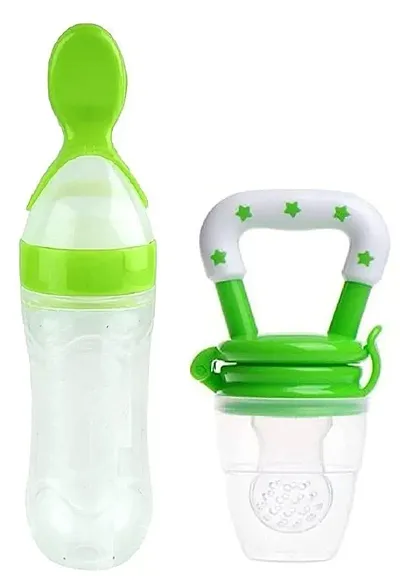 Baby Fruit Feeder and Bottle With Spoon