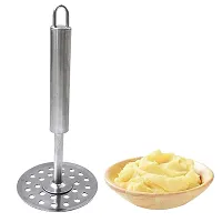 Oc9 Stainless Steel Potato Vegetable Pav Bhaji Masher Silver-thumb3